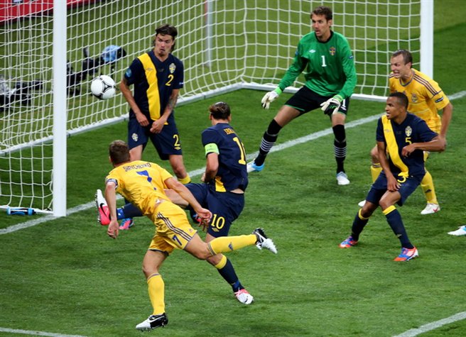 Ukraine Sweden soccer Shevchenko